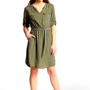 New Mossimo Olive Green Long-sleeved Dress Size Small